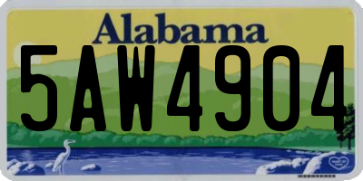 AL license plate 5AW4904