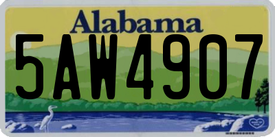AL license plate 5AW4907