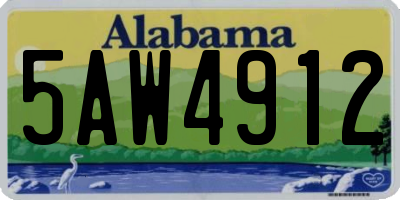 AL license plate 5AW4912
