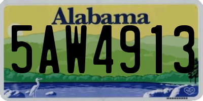 AL license plate 5AW4913