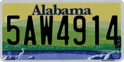 AL license plate 5AW4914