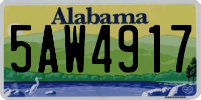 AL license plate 5AW4917