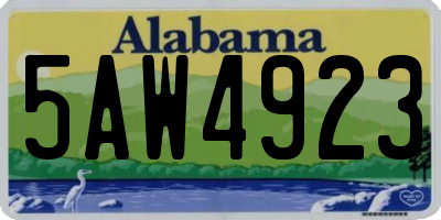 AL license plate 5AW4923