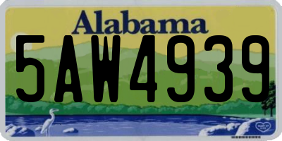 AL license plate 5AW4939