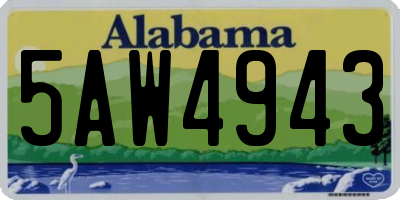AL license plate 5AW4943