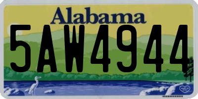 AL license plate 5AW4944