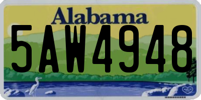 AL license plate 5AW4948