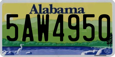 AL license plate 5AW4950