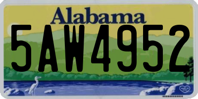 AL license plate 5AW4952