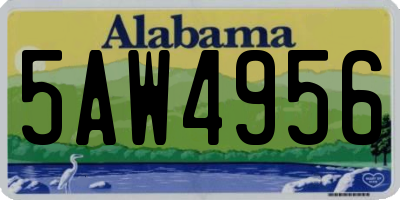 AL license plate 5AW4956