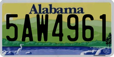 AL license plate 5AW4961