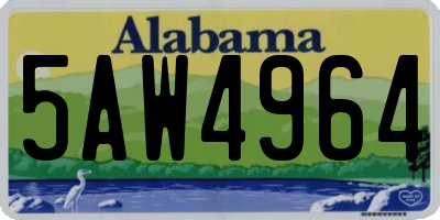 AL license plate 5AW4964