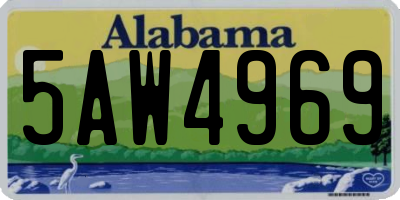 AL license plate 5AW4969