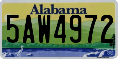 AL license plate 5AW4972