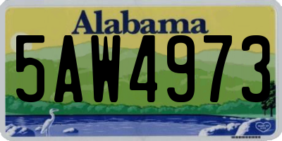 AL license plate 5AW4973
