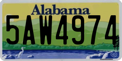AL license plate 5AW4974
