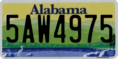 AL license plate 5AW4975