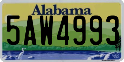 AL license plate 5AW4993