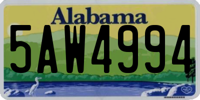 AL license plate 5AW4994