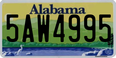 AL license plate 5AW4995
