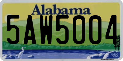 AL license plate 5AW5004