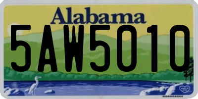 AL license plate 5AW5010