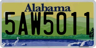 AL license plate 5AW5011