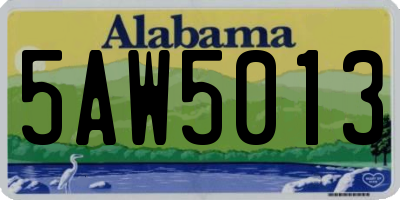 AL license plate 5AW5013