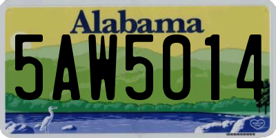AL license plate 5AW5014