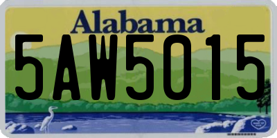 AL license plate 5AW5015