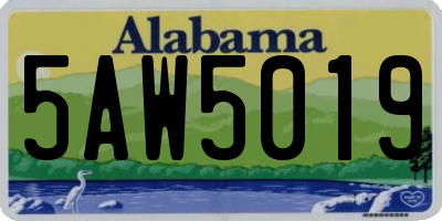 AL license plate 5AW5019