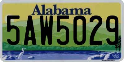 AL license plate 5AW5029
