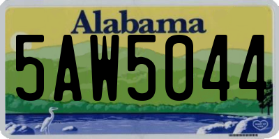 AL license plate 5AW5044