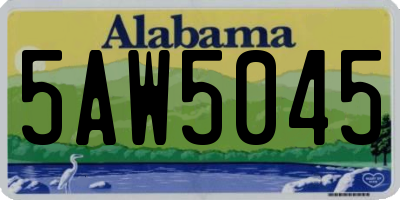 AL license plate 5AW5045