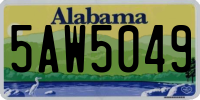 AL license plate 5AW5049