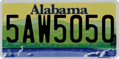 AL license plate 5AW5050