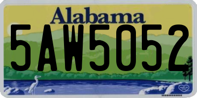 AL license plate 5AW5052