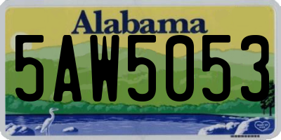 AL license plate 5AW5053
