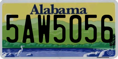 AL license plate 5AW5056