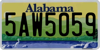 AL license plate 5AW5059