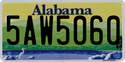 AL license plate 5AW5060