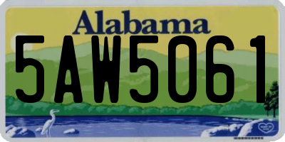 AL license plate 5AW5061