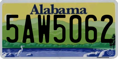 AL license plate 5AW5062