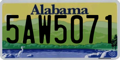 AL license plate 5AW5071