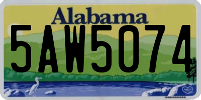 AL license plate 5AW5074
