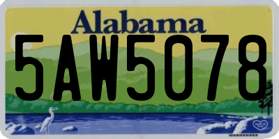 AL license plate 5AW5078