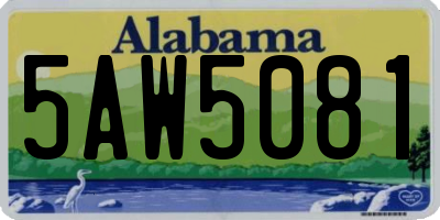 AL license plate 5AW5081