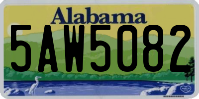AL license plate 5AW5082