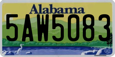 AL license plate 5AW5083