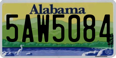 AL license plate 5AW5084